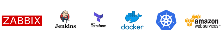 אייקונים של טכנולוגיות קורס devops