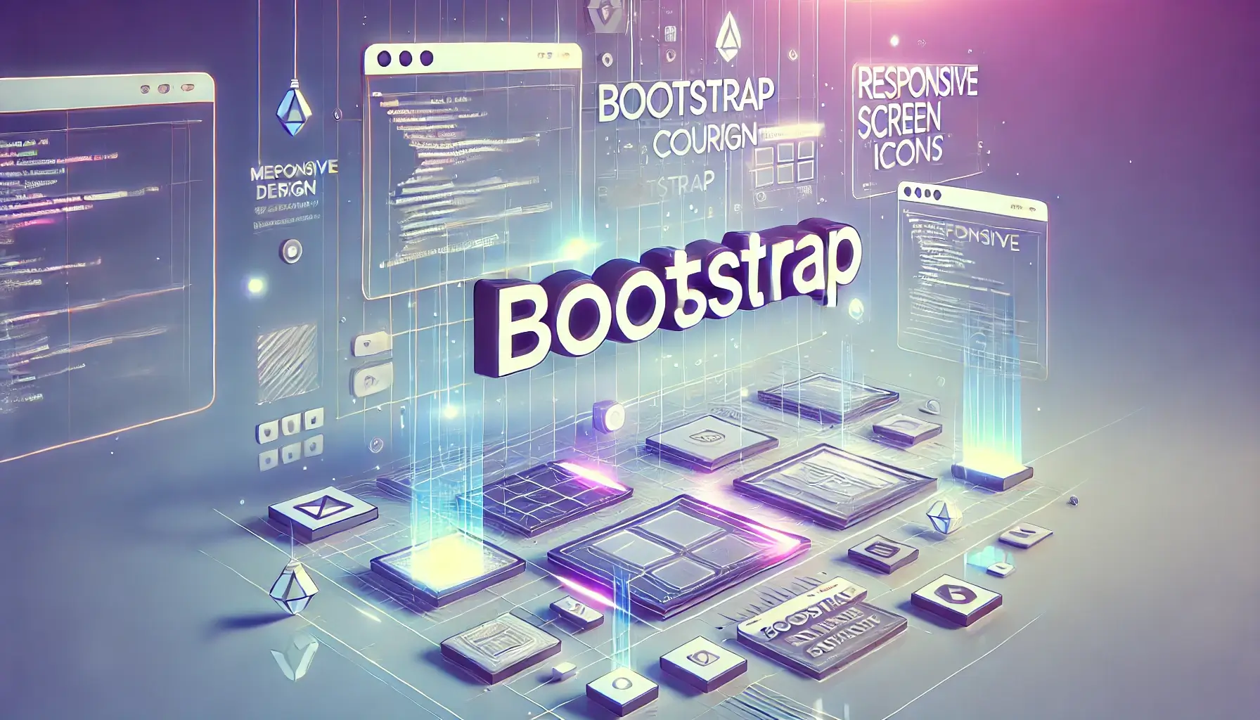 A-sleek-and-modern-digital-art-image-representing-a-Bootstrap-course-for-responsive-web-design.-The-design-features-the-term-Bootstrap