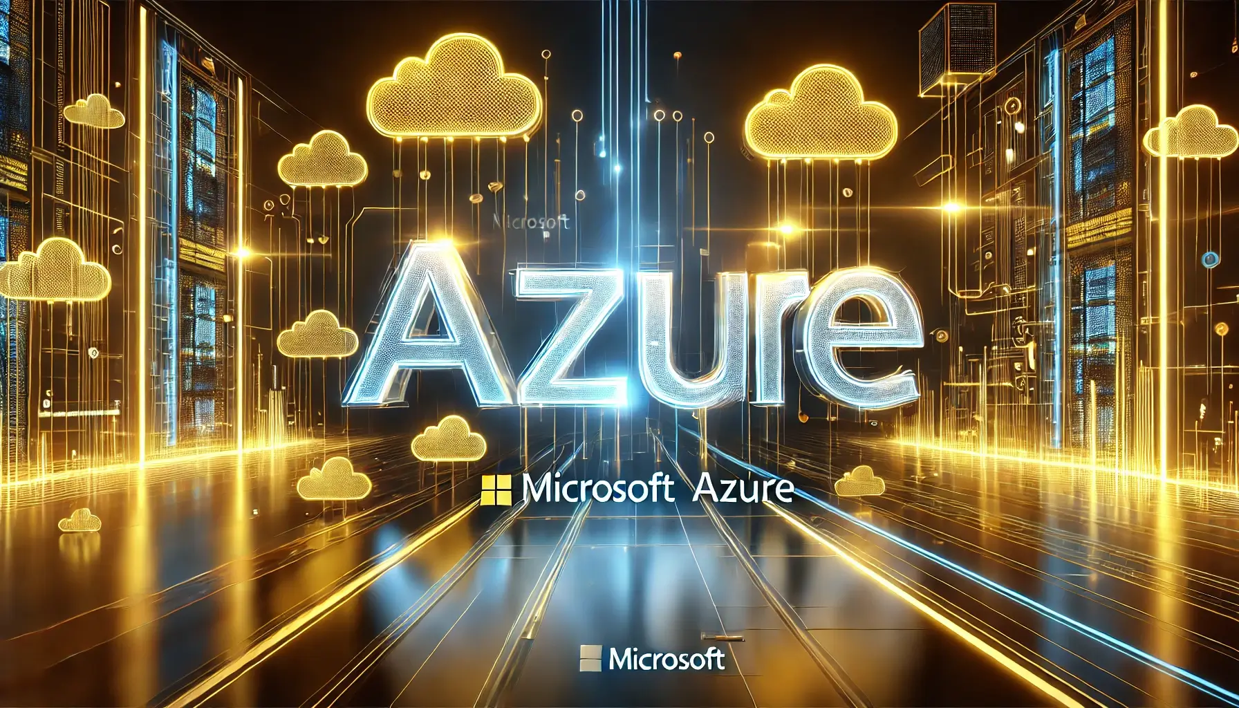 A-cutting-edge-and-ultra-modern-digital-art-image-representing-Microsoft-Azure-cloud-computing-services.-The-design-features-the-term-Azure-display