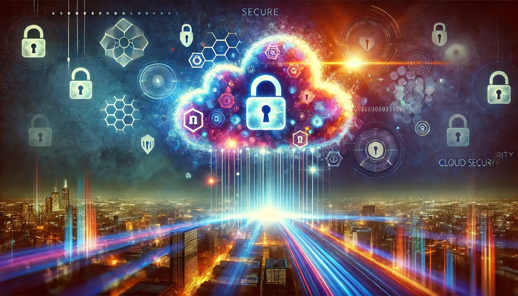 A-unique-and-creative-cover-image-for-cloud-security.-The-scene-features-a-surreal-artistic-representation-of-a-cloud-made-from-glowing-interconnect