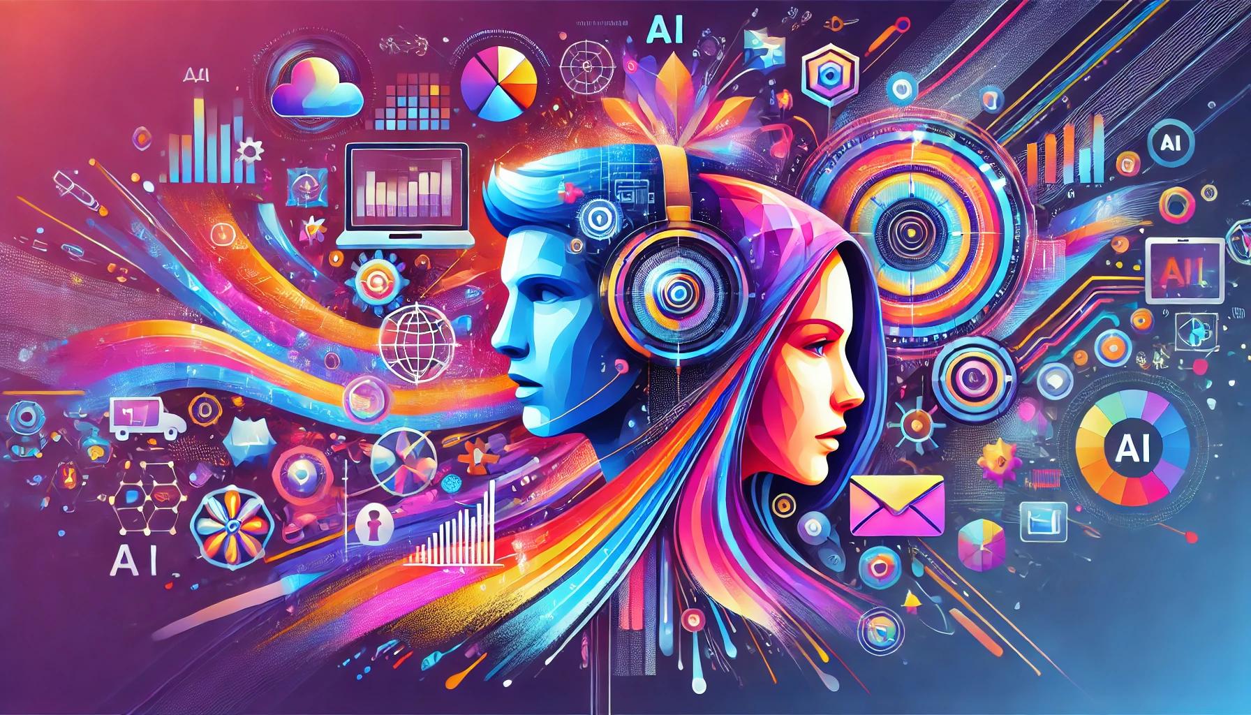 AI style image of man and woman joint in colors